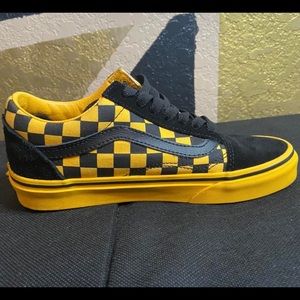 Yellow checkerboard vans